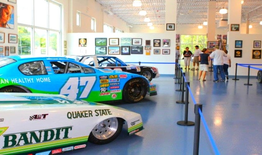 Race Cars at Curb Motorsports Museum in Concord, North Carolina