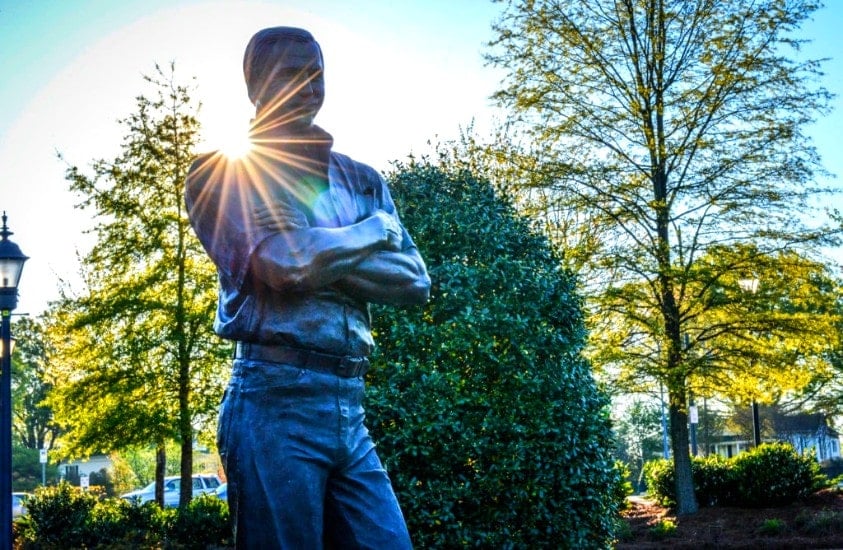 Dale Earnhardt statue from the Dale Trail, Concord North Carolina