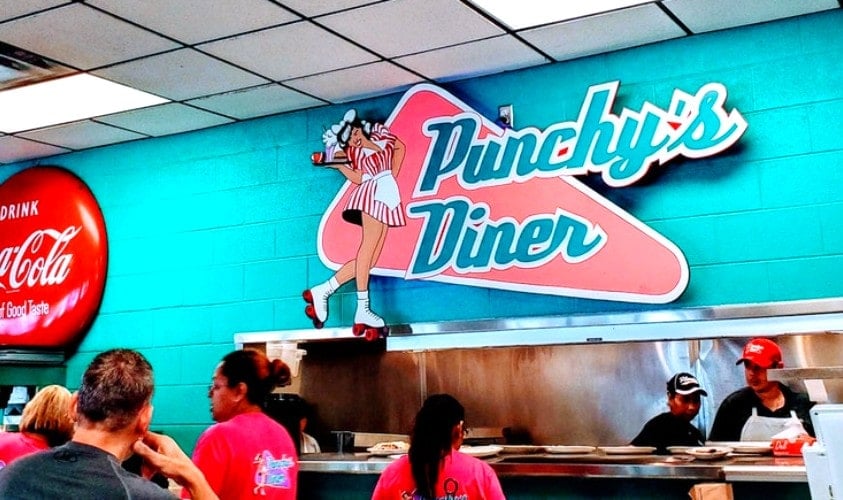 Punchy's Diner Sign Concord, North Carolina
