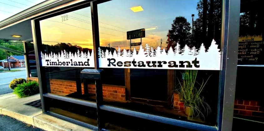 Timberland Restaurant Sign in Roxboro, NC