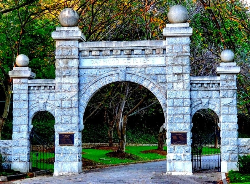 Historic Oakwood Cemetery Raleigh, NC entrance