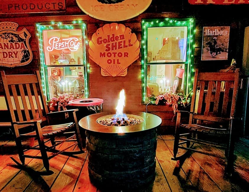 Old Fashioned Christmas Country Store Fire pit