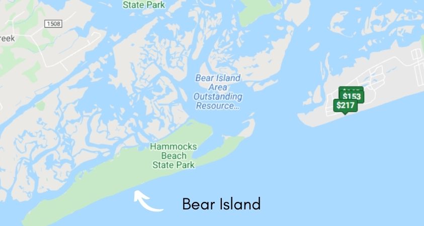 Bear Island NC Shelling & Places To Stay Nearby
