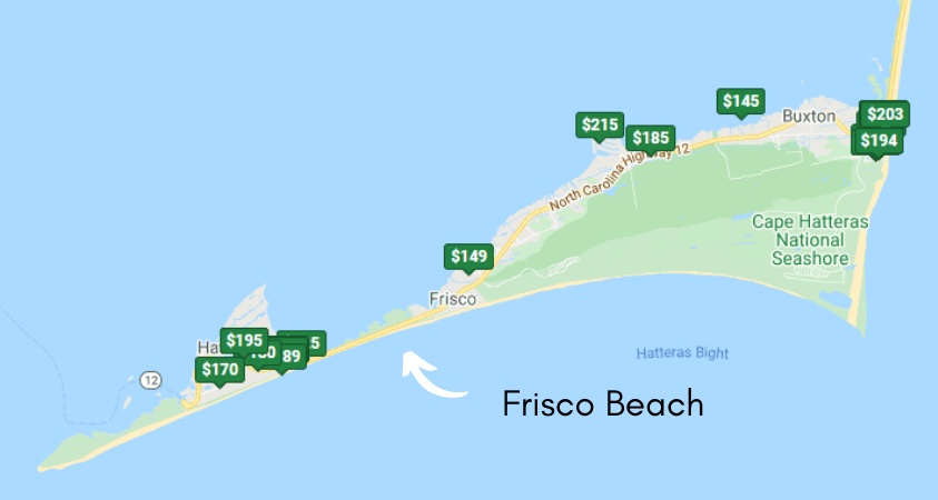 Frisco Beach NC Places to stay and Shell