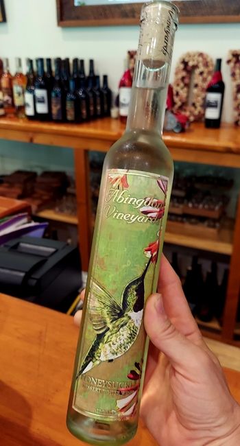 Honeysuckle Wine from Abingdon, Vineyards, VA
