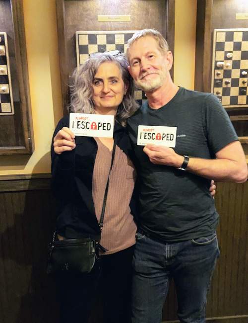 Gary and Kristen at The Escape Game in Concord, North Carolina