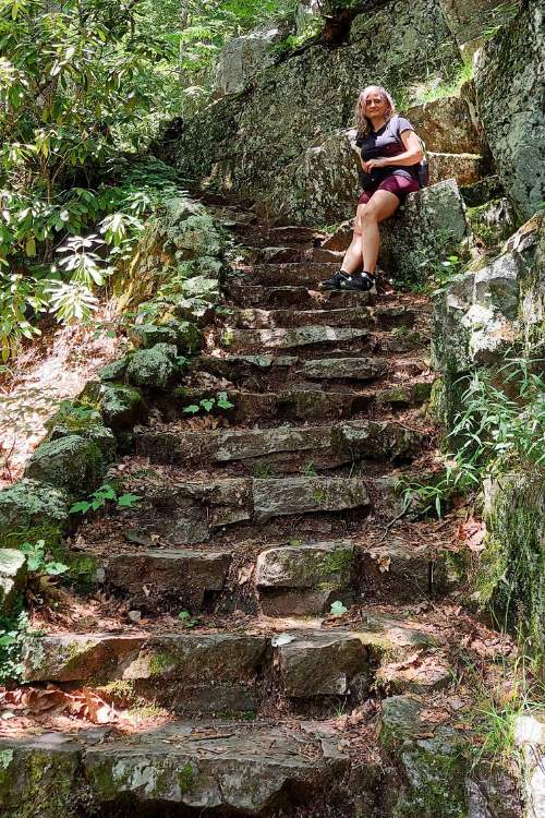 Kristen hiking Backbone Mountain Abingdon, VA