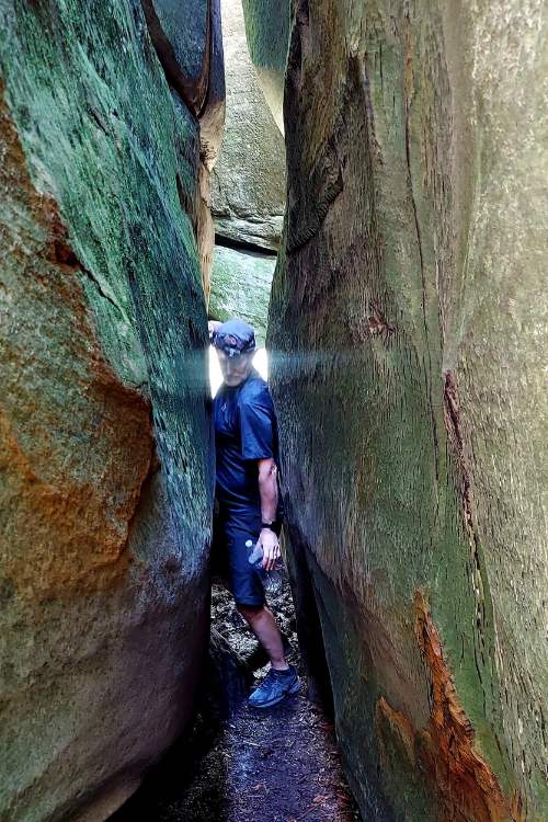 Gary hiking at the Channels in Abingdon, Virginia