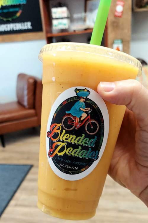 A Smoothie from The Blended Pedaler in Abingdon, Virginia