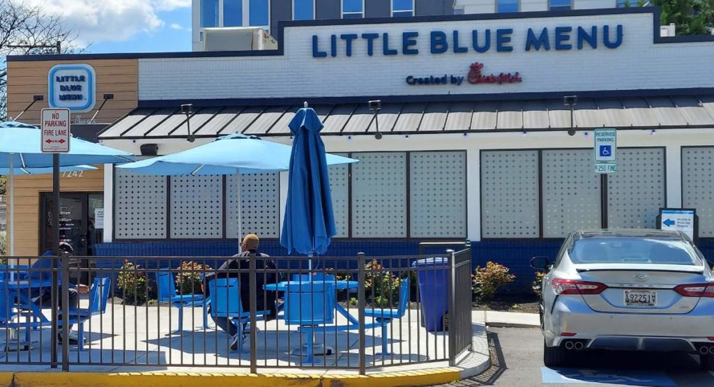 Chick-fil-A's Little Blue Menu restaurant in Maryland, VA