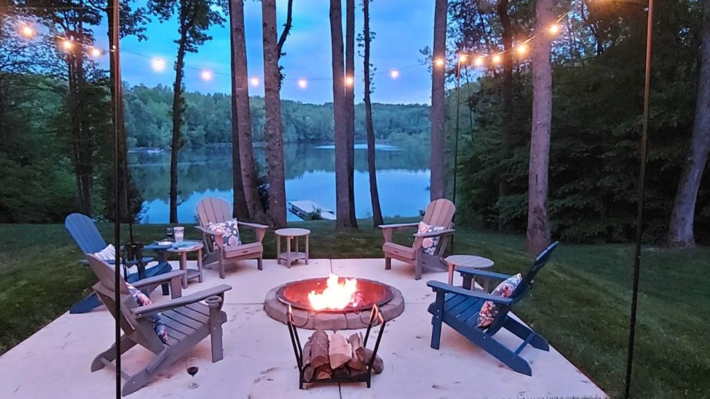 Mayo Lakehouse Airbnb firepit